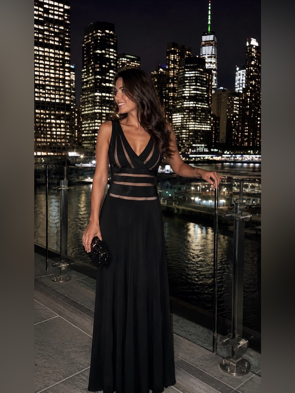 Nightway Formal Black/Nude Formal Dress, NWOT